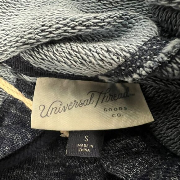 Universal Thread Womens Sweatshirt Dress Hooded Blue/White Size Small New - Picture 7 of 9